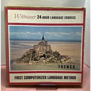 WITTNAUER 24-Hour Language Courses French 4LP Box w/Booklets Inserts Vintage